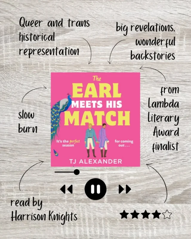 [Review Copy] This book offers a whole lot of smaller and bigger revelations that kept me on my toes. I enjoyed the growing trust and relationship between our main characters but also loved their engagement with others. The pacing was, for my taste, not perfectly balanced and there was a lot of info drop before the big final decisions, but this book certainly entertains and moves its readers.

Full review follows on my blog!

#tjalexander #harrisonknights #theearlmeetshismatch #queerroamance #historicalqueer #harpercollinsaudio