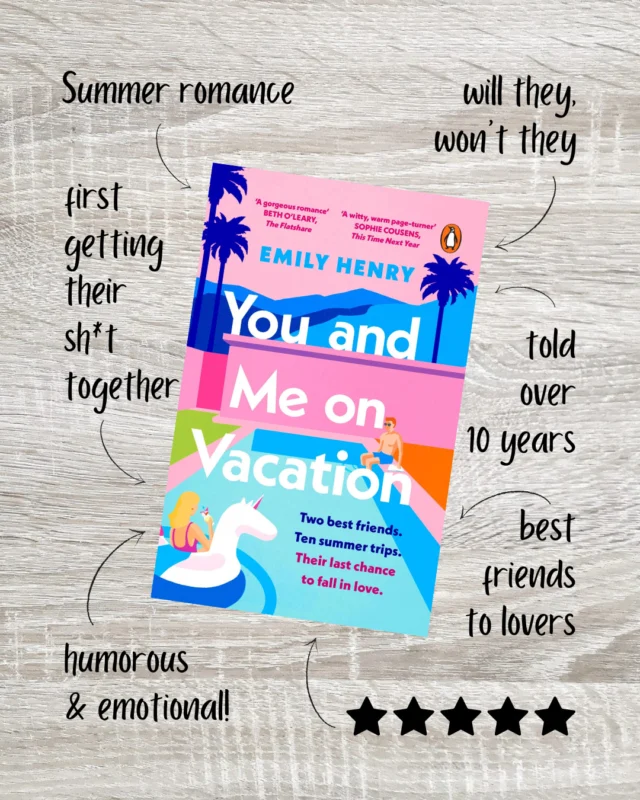 [Recently Read] *You and Me on Vacation* by @emilyhenrywrites is another exciting, romantically tense and entertaining book by one of my favorite authors. I got to suggest it for our book club and thus show off Emily Henry’s writing talent to my book buddies. Alex and Poppy have certainly left their finger prints on my heart.

#youandmeonvacation #summerromance #friendstolovers #bestfriendstolovers #emilyhenry